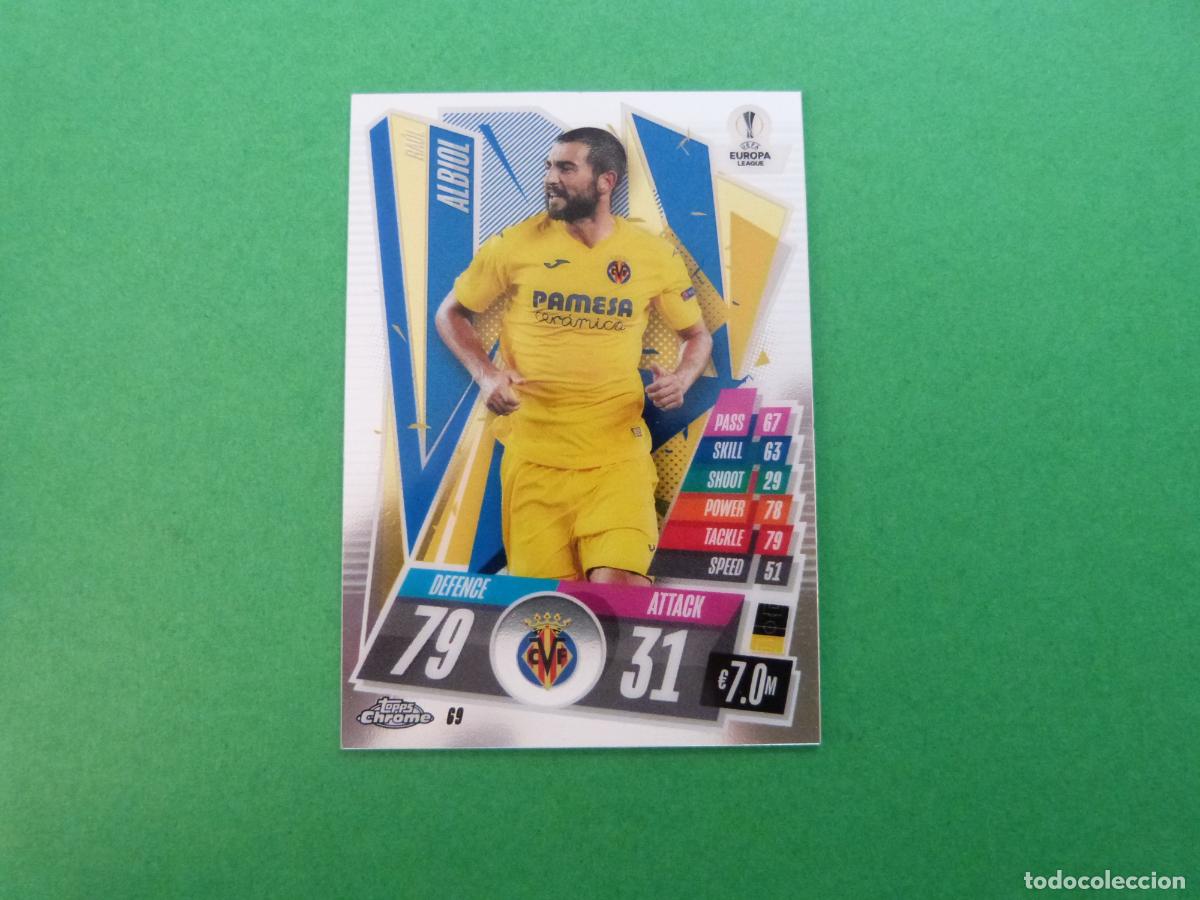 Cromos de f&uacute;tbol: TRADING CARD FUTBOL ALBIOL VILLARREAL N 69 CHROME CHAMPIONS LEAGUE MATCH ATTAX 2020-2021/20-21 TOPPS