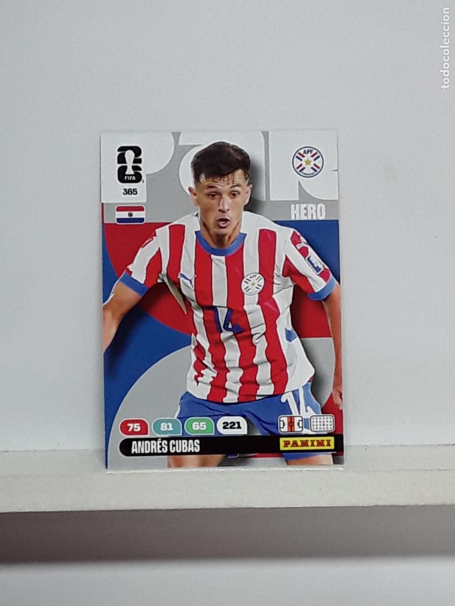 Cromos de f&uacute;tbol: ADRENALYN MUNDIAL 2026 WORLD CUP 26 ALBUM PANINI N 365 PARAGUAY ANDRES CUBAS