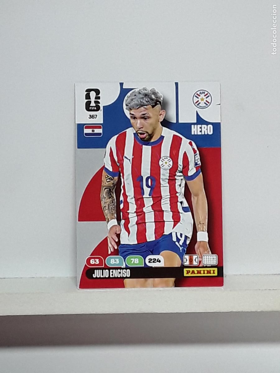 Cromos de f&uacute;tbol: ADRENALYN MUNDIAL 2026 WORLD CUP 26 ALBUM PANINI N 367 PARAGUAY JULIO ENCISO