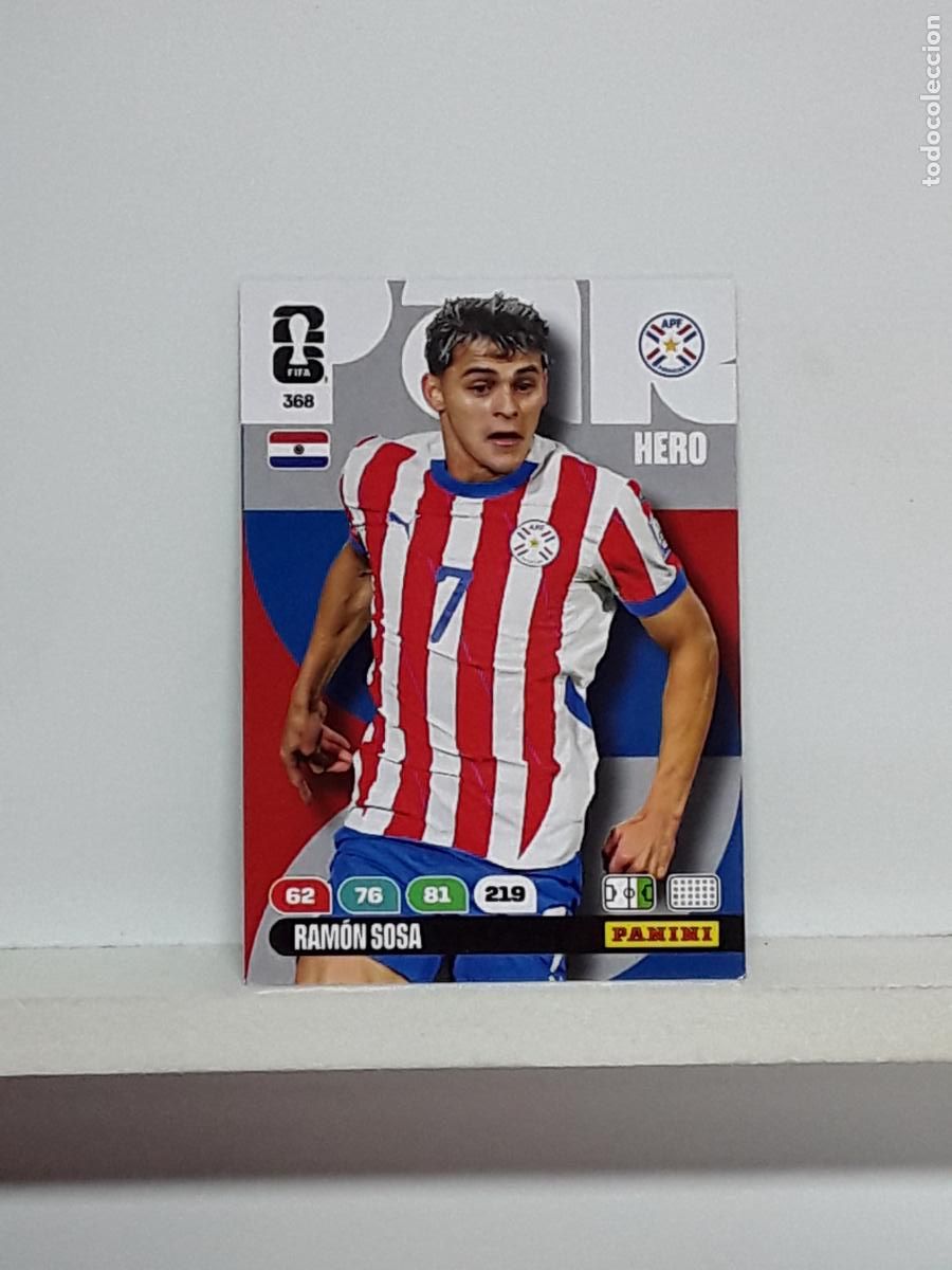 Cromos de f&uacute;tbol: ADRENALYN MUNDIAL 2026 WORLD CUP 26 ALBUM PANINI N 368 PARAGUAY RAMON SOSA