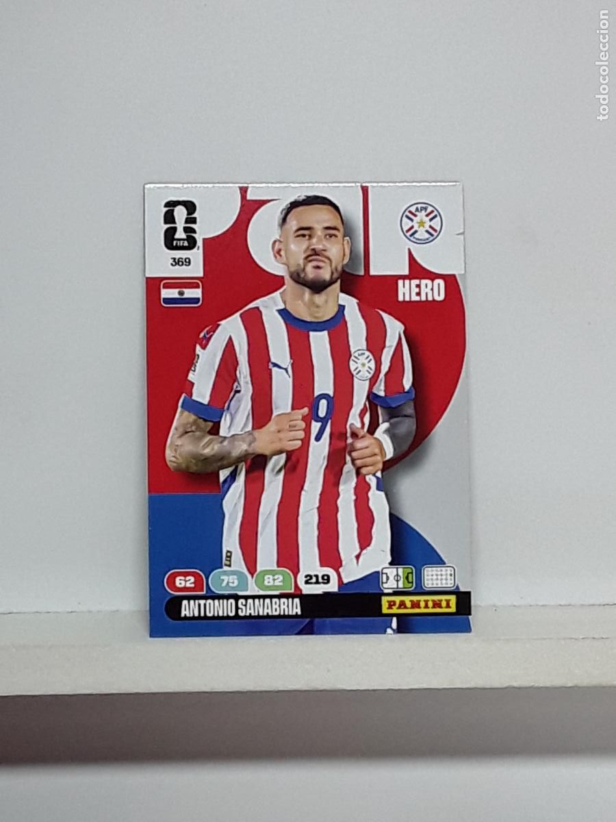 Cromos de f&uacute;tbol: ADRENALYN MUNDIAL 2026 WORLD CUP 26 ALBUM PANINI N 369 PARAGUAY ANTONIO SANABRIA