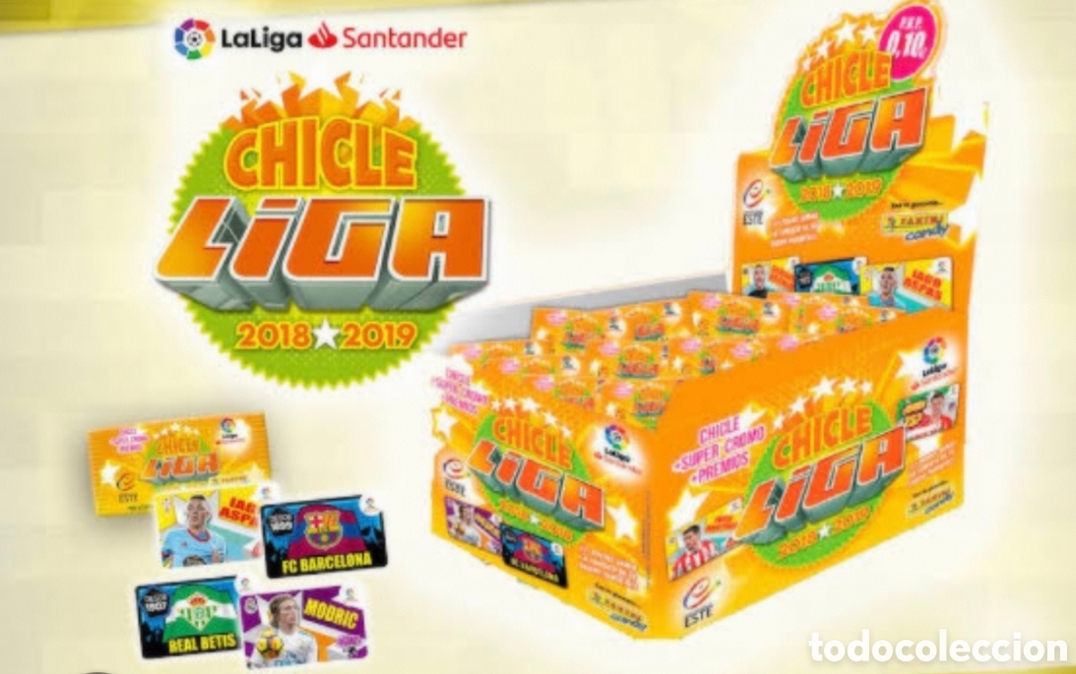 Cromos de f&uacute;tbol: Colecci&oacute;n Completa chicle liga este 18/19
