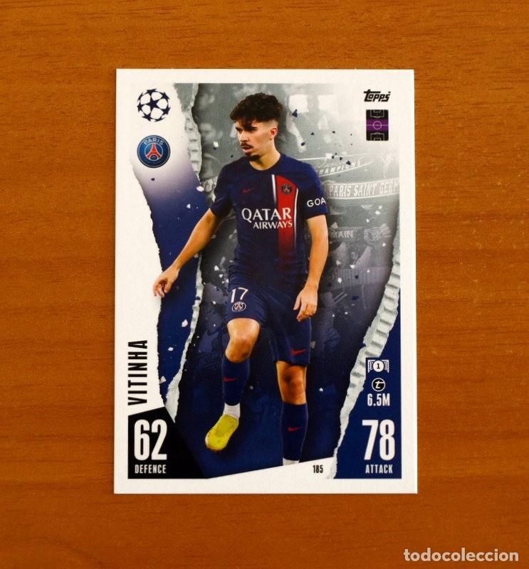 Cromos de f&uacute;tbol: Paris Saint Germain -N&ordm; 185 Vitinha -Topps Match Attax Trading Card Game 2023-2024-23-24
