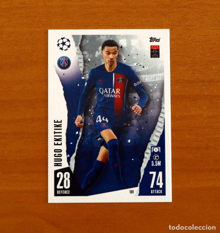 Cromos de f&uacute;tbol: Paris Saint Germain -N&ordm; 189 Hugo Ekitike -Topps Match Attax Trading Card Game 2023-2024-23-24