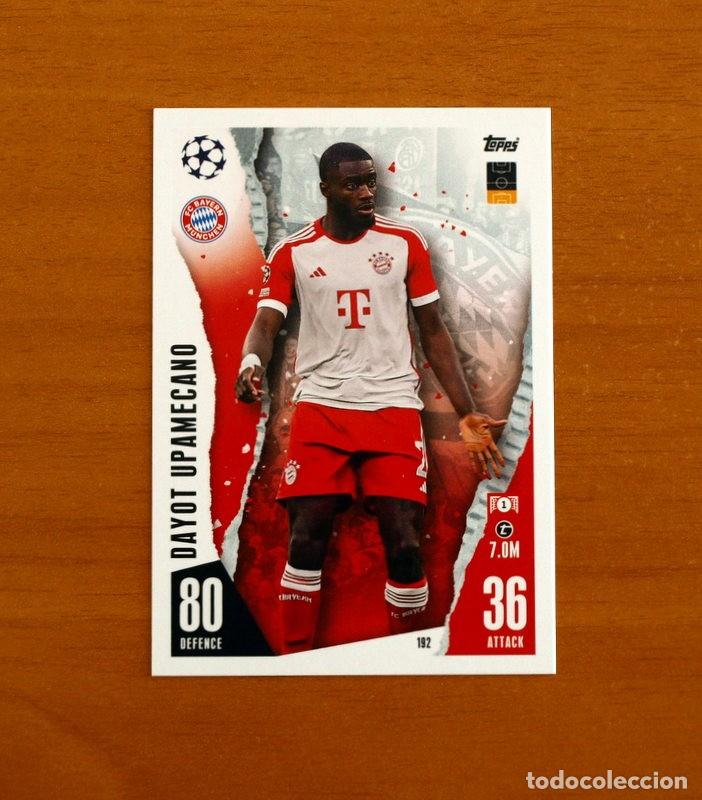 Cromos de f&uacute;tbol: Bayern M&uuml;nchen -N&ordm; 192 Dayot Upamecano -Topps Match Attax Trading Card Game 2023-2024-23-24