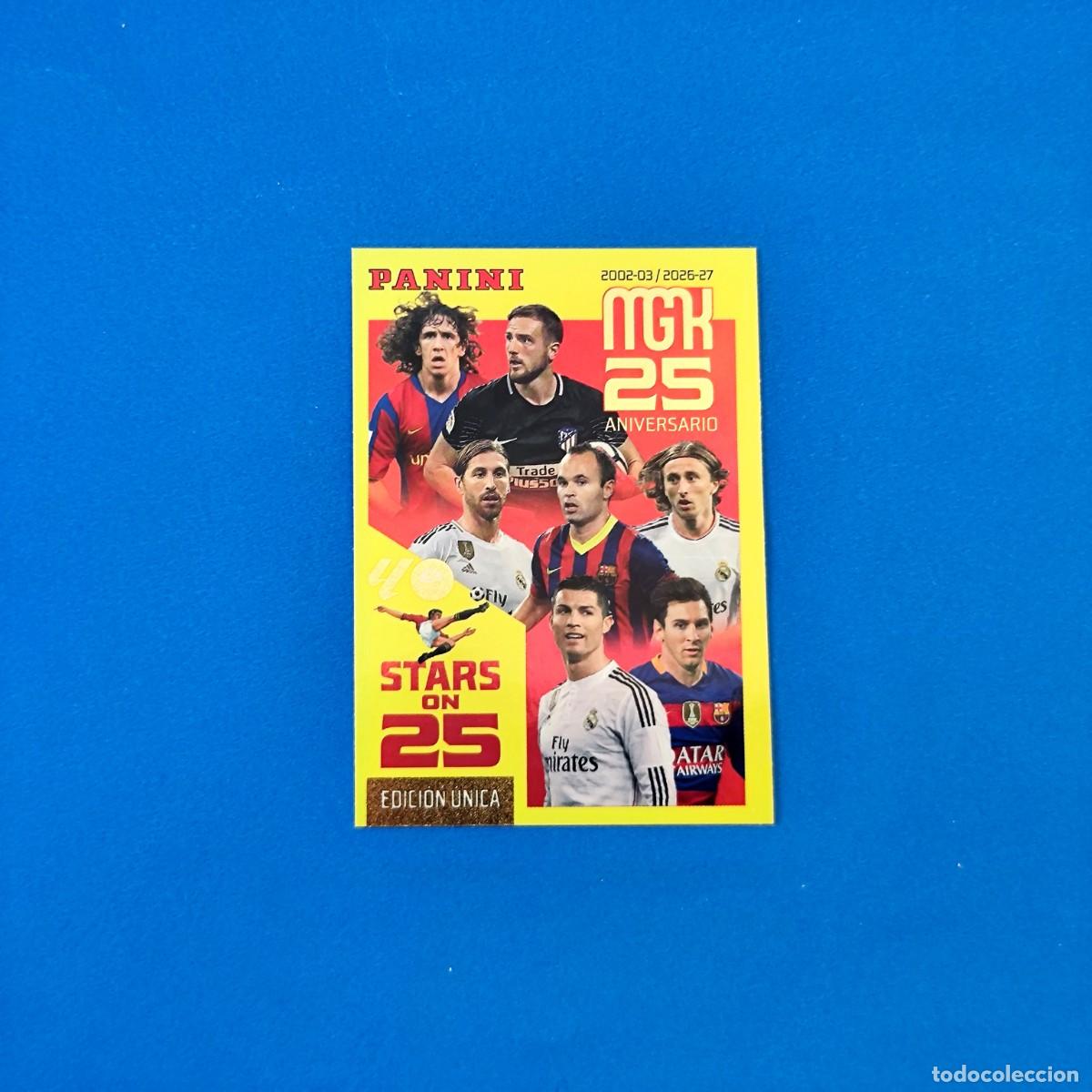 Cromos de f&uacute;tbol: Megacracks 2026 2027 / 26 27 25 Aniversario Stars On 25 Edici&oacute;n &Uacute;nica 425 Cristiano Ronaldo Messi