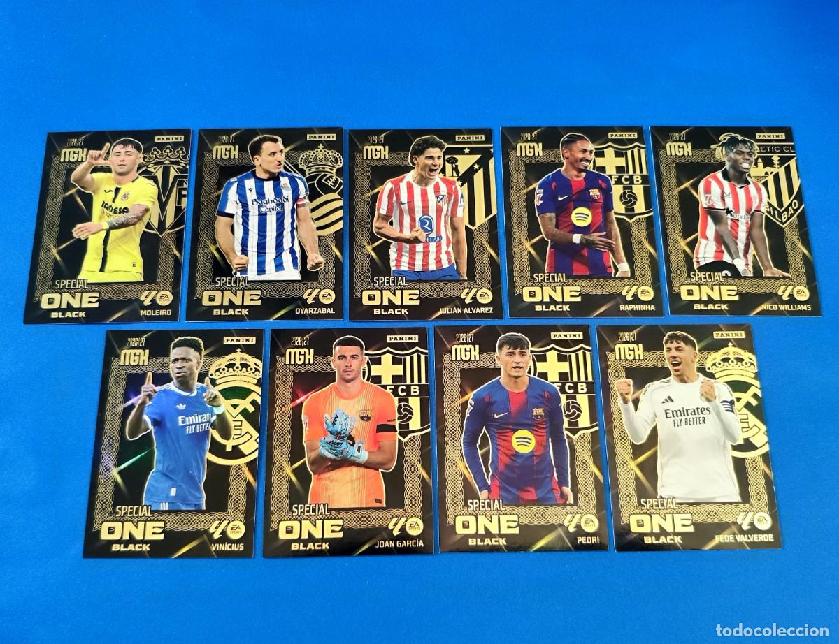 Cromos de f&uacute;tbol: Megacracks 2026 2027 / 26 27 25 Special One Black Vinicius Pedri Raphinha Nico Fede Joan Juli&aacute;n