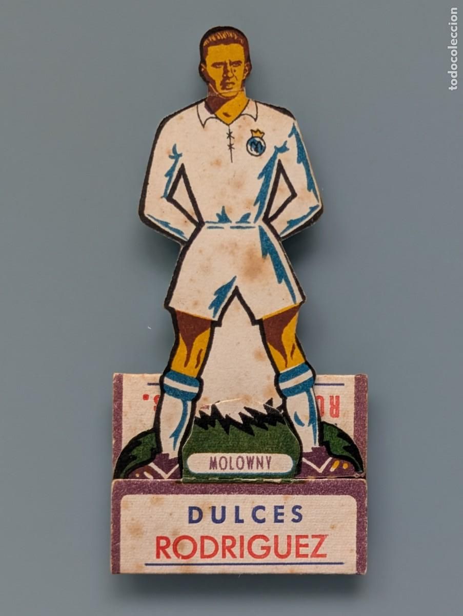 Cromos de f&uacute;tbol: RARISIMO CROMO TROQUELADO VERY RARE CARD MOLOWNY REAL MADRID DULCES RODRIGUEZ REUS FUTBOL FOOTBALL