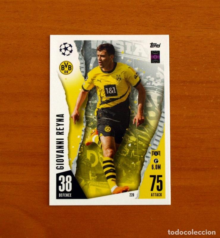 Cromos de f&uacute;tbol: Borussia Dortmund -N&ordm; 220 Giovanni Reyna -Topps Match Attax Trading Card Game 2023-2024-23-24
