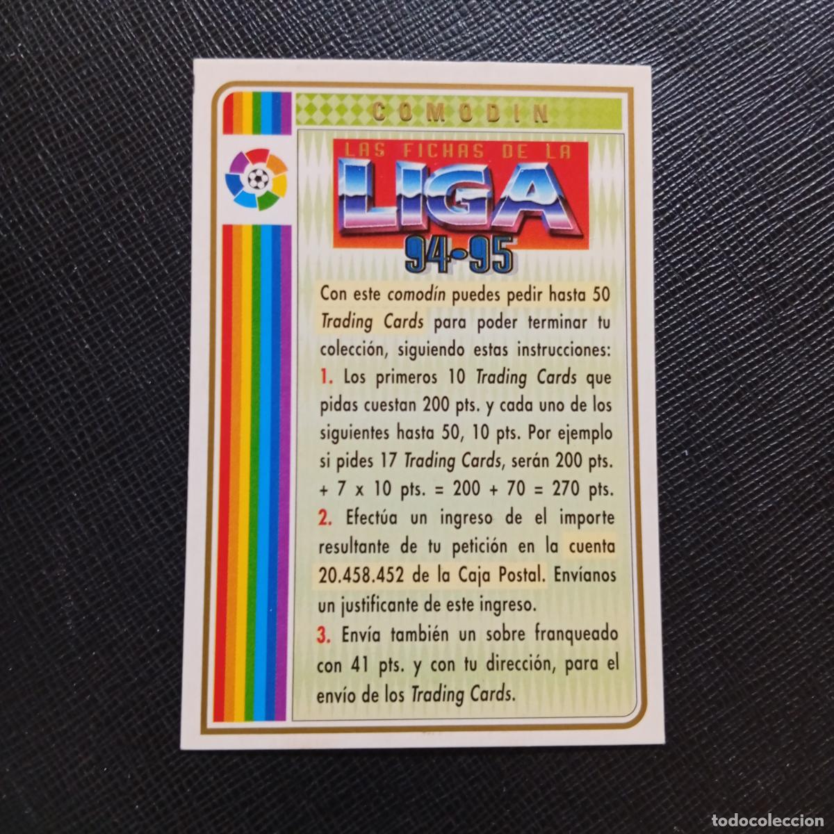 Cromos de f&uacute;tbol: COMODIN MUNDICROMO 1994 1995 FICHAS CROMO FUTBOL LIGA 94 95- A190 PG66