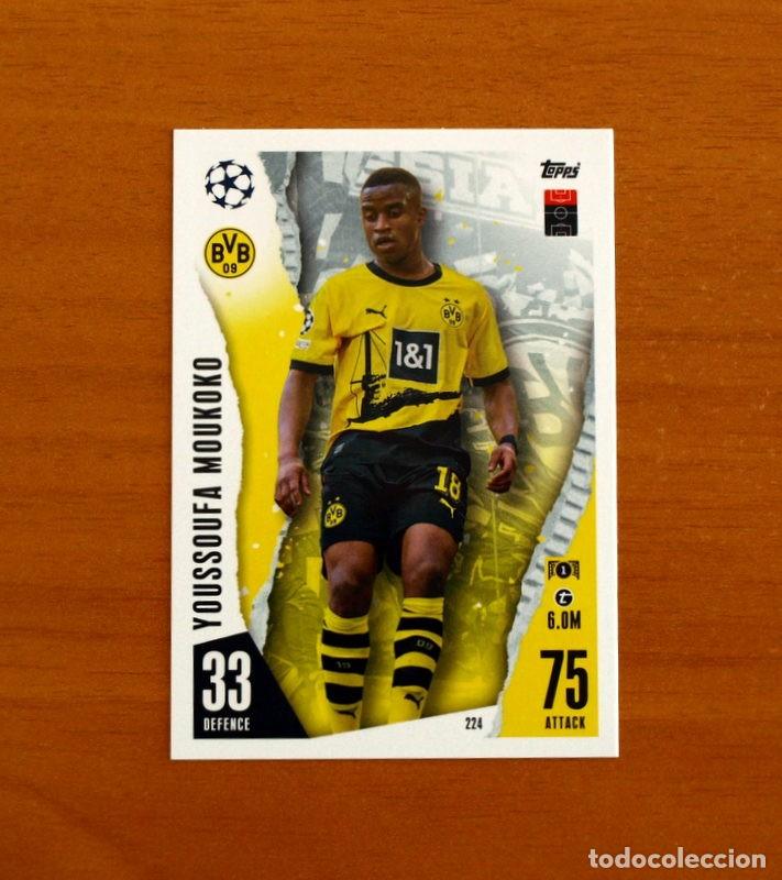 Cromos de f&uacute;tbol: Borussia Dortmund -N&ordm; 224 Yussoufa Moukoko -Topps Match Attax Trading Card Game 2023-2024-23-24