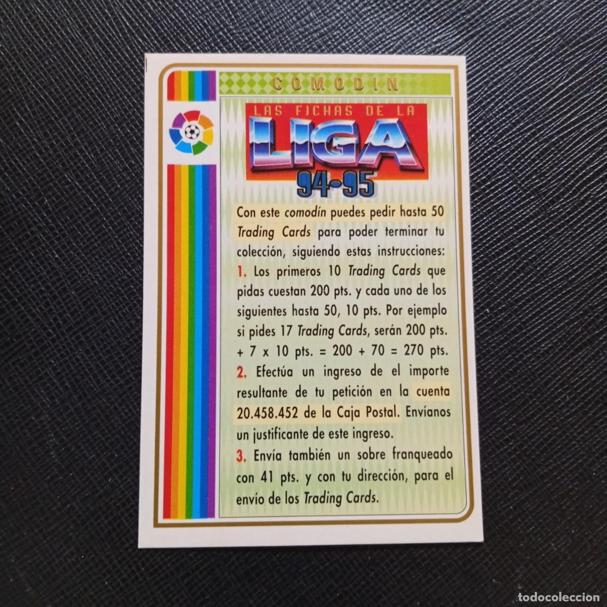 Cromos de f&uacute;tbol: COMODIN MUNDICROMO 1994 1995 FICHAS CROMO FUTBOL LIGA 94 95- A190 PG67
