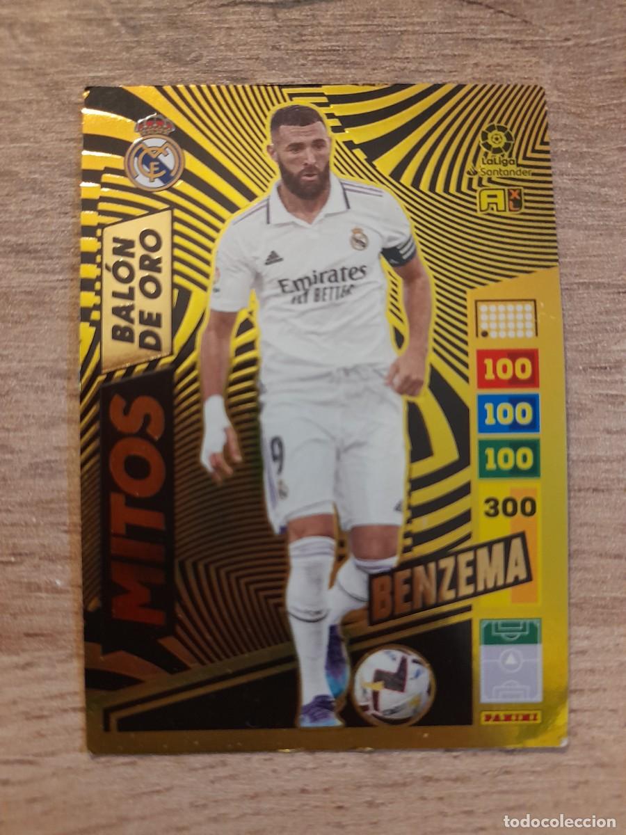 Cromos de f&uacute;tbol: CARTA MITOS DE BENZEMA, DE TEMPORADA 2022-23 22 23.