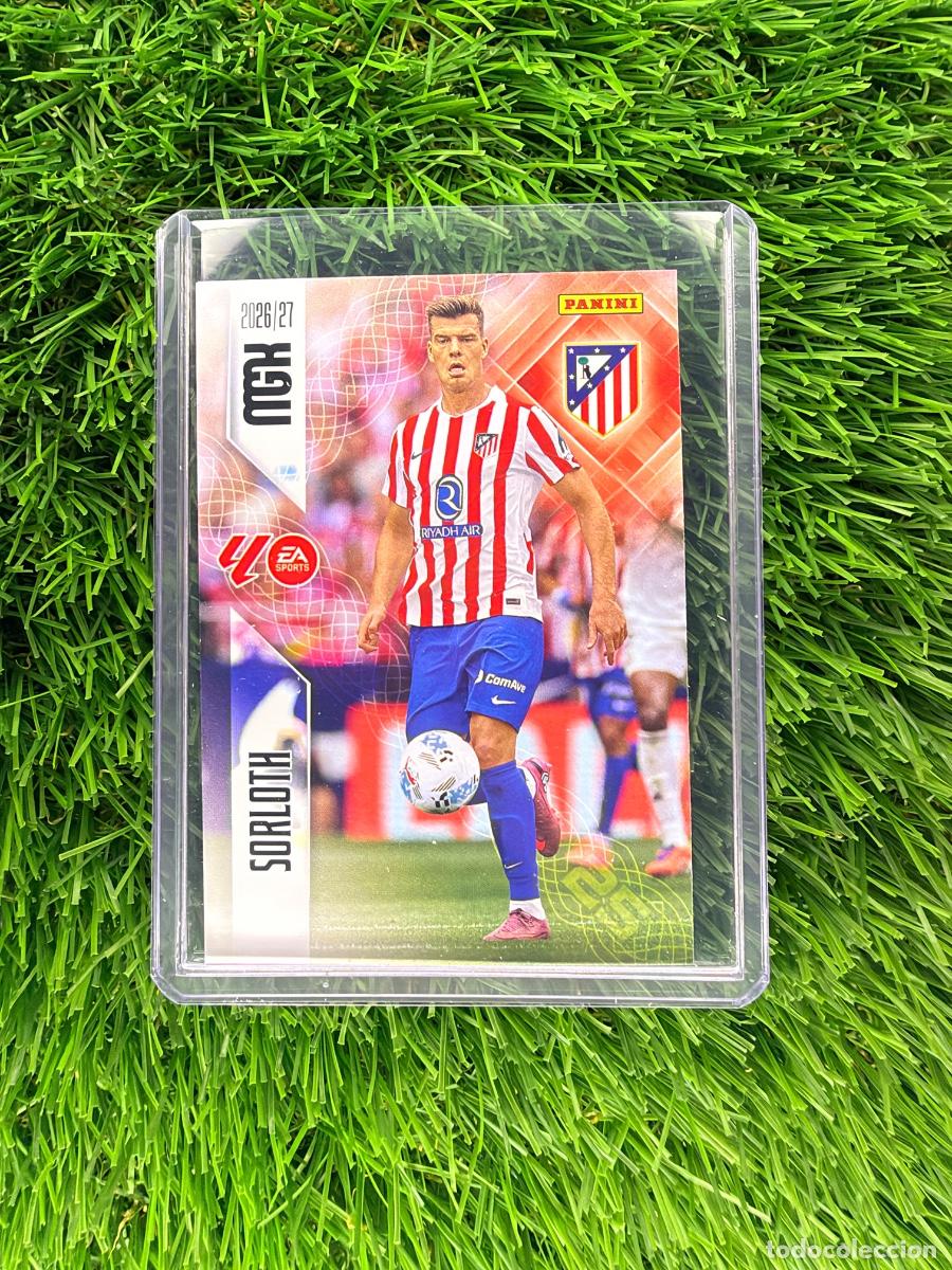 Cromos de f&uacute;tbol: N&ordm; 72 Sorloth Atl&eacute;tico de Madrid Megacracks 26 27