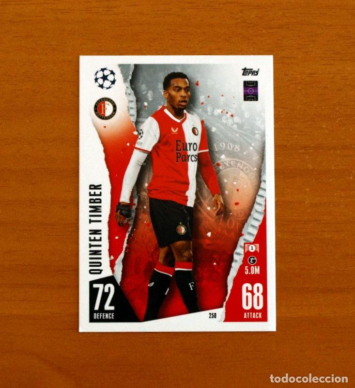 Cromos de f&uacute;tbol: Feyenoord -N&ordm; 250 Quinten Timber -Topps Match Attax Trading Card Game 2023-2024-23-24