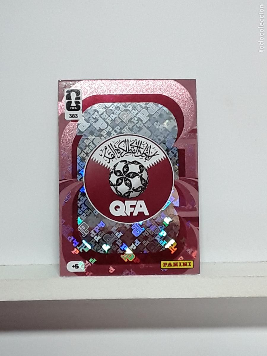 Cromos de f&uacute;tbol: ADRENALYN MUNDIAL 2026 WORLD CUP 26 ALBUM PANINI N 383 QATAR ESCUDO LOGO