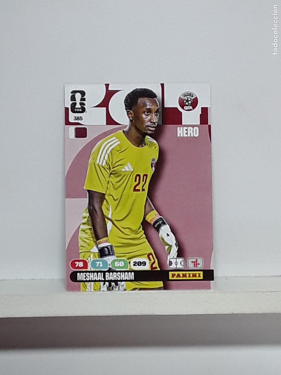 Cromos de f&uacute;tbol: ADRENALYN MUNDIAL 2026 WORLD CUP 26 ALBUM PANINI N 385 QATAR MESHAAL BARSHAM