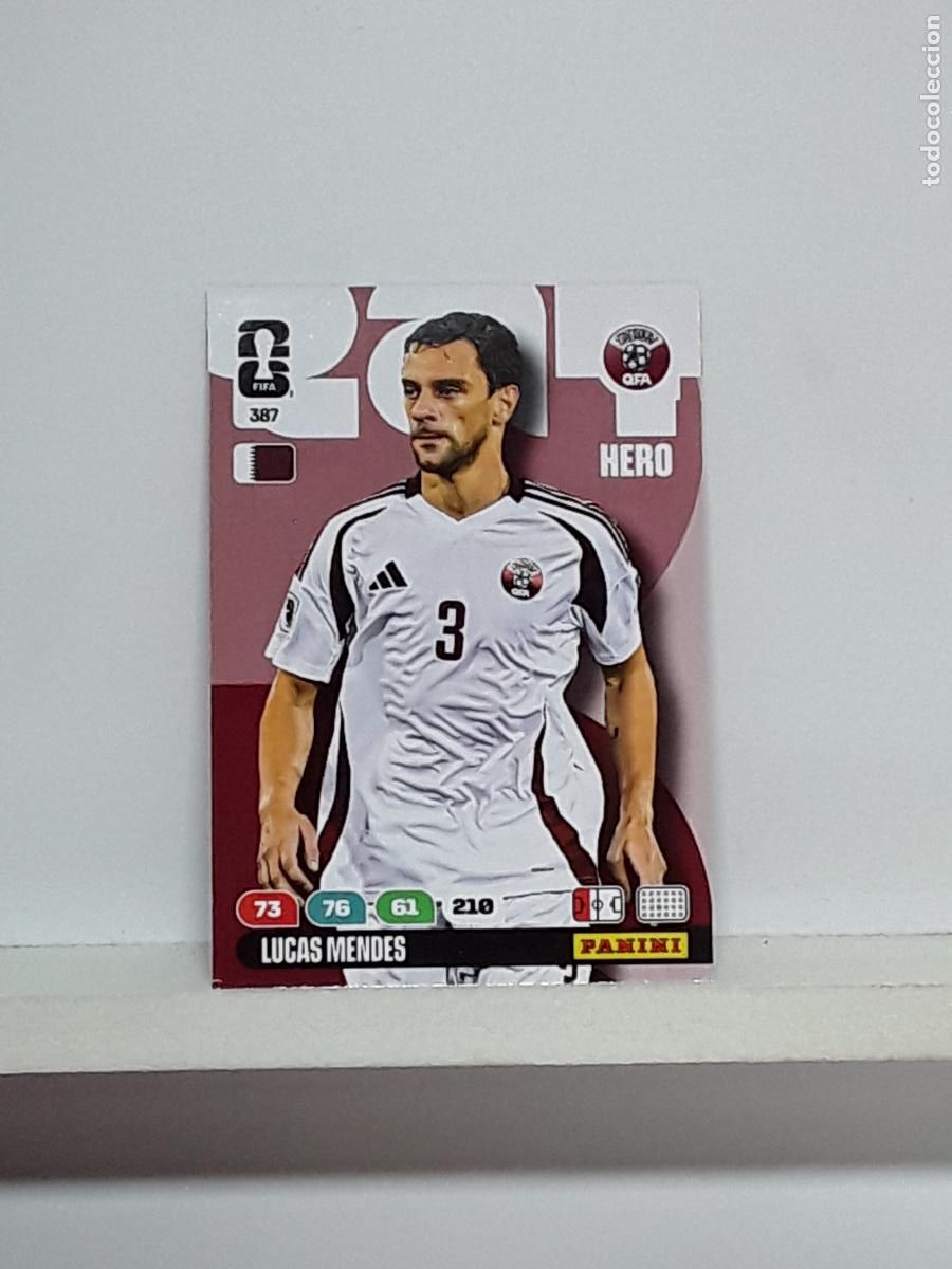 Cromos de f&uacute;tbol: ADRENALYN MUNDIAL 2026 WORLD CUP 26 ALBUM PANINI N 387 QATAR LUCAS MENDES