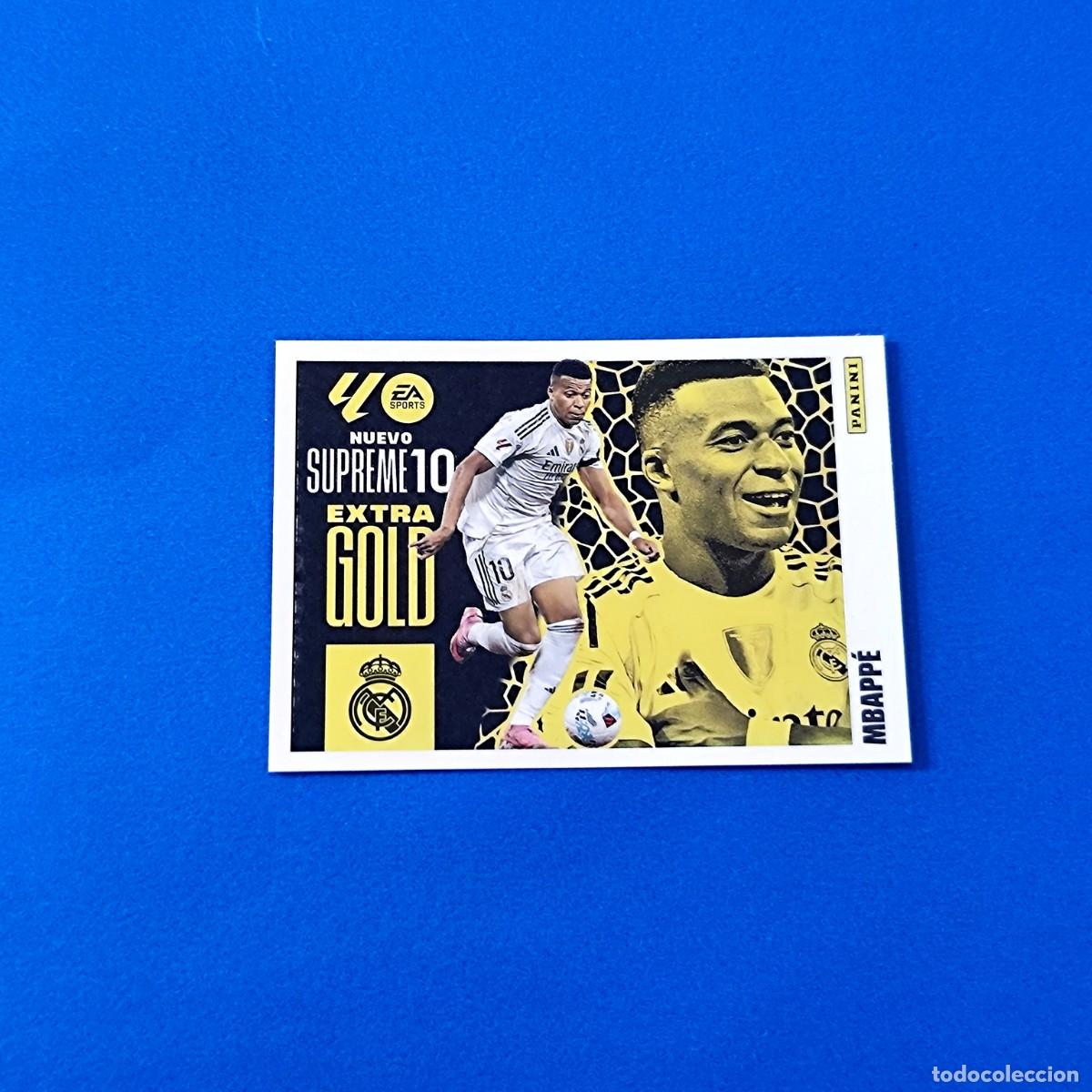Cromos de f&uacute;tbol: Liga Este 2025 2026 / 25 26 Extra Gold Supreme 10 Mbapp&eacute; Real Madrid