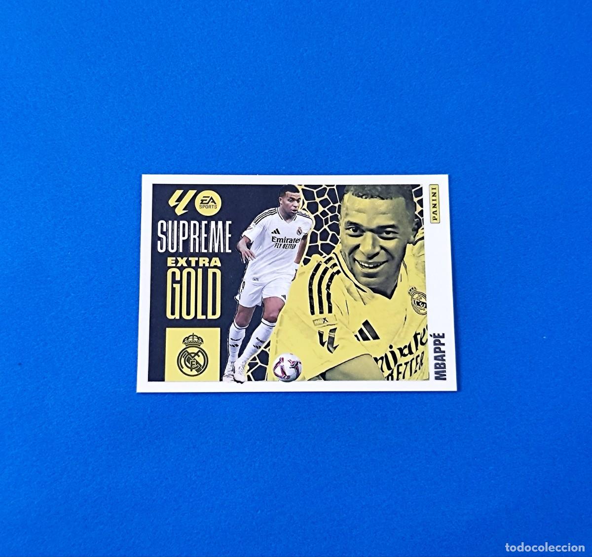 Cromos de f&uacute;tbol: Liga Este 2025 2026 / 25 26 Extra Gold Supreme Mbapp&eacute; Real Madrid
