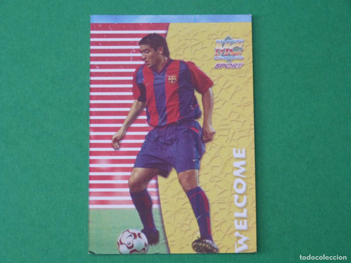 Cromos de f&uacute;tbol: TRADING CARD FUTBOL RIQUELME F.C BARCELONA BRILLO LISO N&ordm; 550 FICHAS LIGA MUNDICROMO 2002-2003/02-03