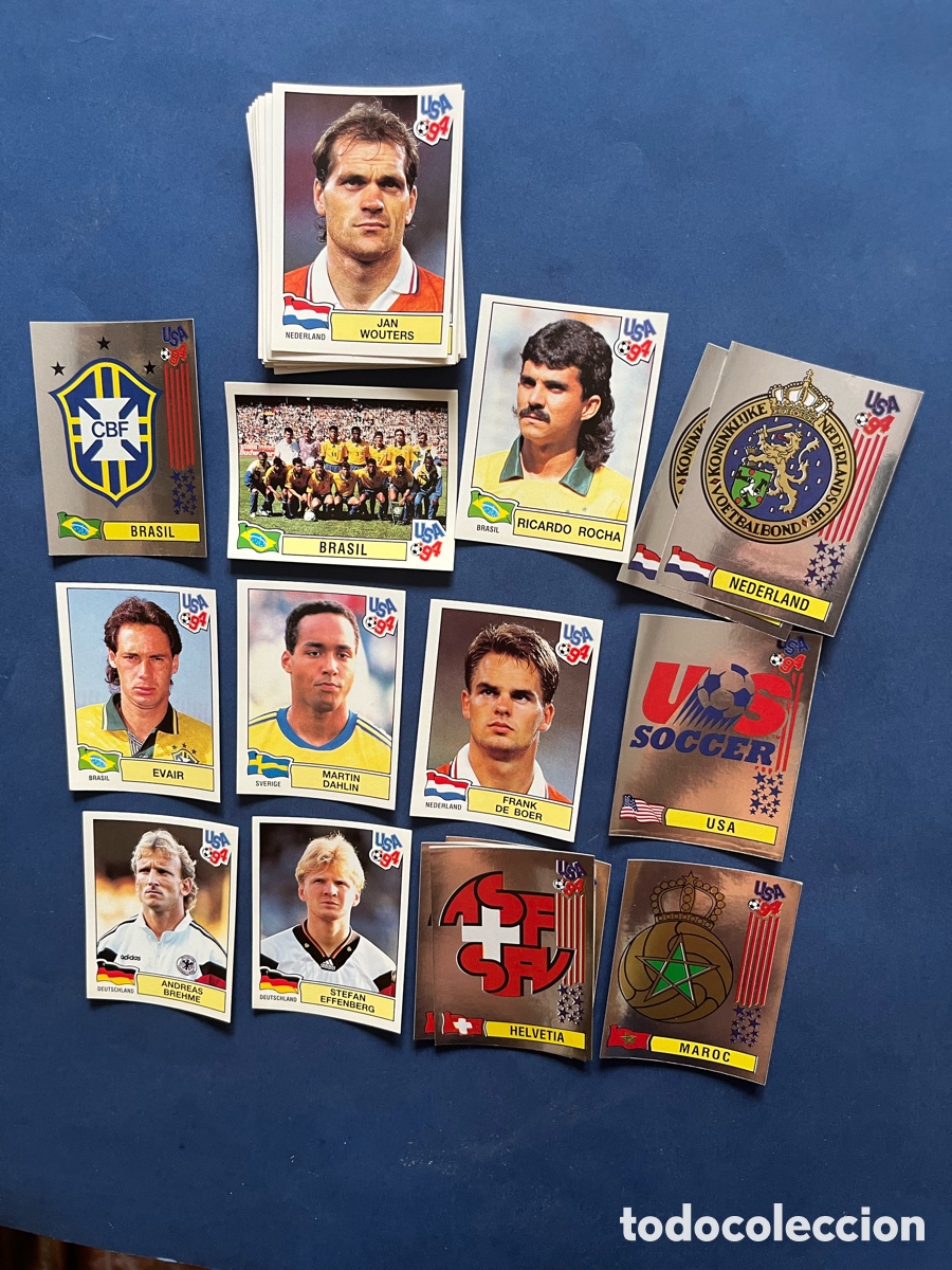 Cromos de f&uacute;tbol: Panini Mundial USA 94 ( lote 45 cromos nuevos sin pegar )