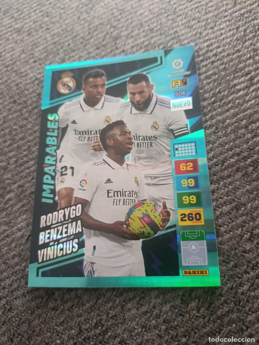 Cromos de f&uacute;tbol: Adrenalyn 22/23 duo Imparables Real Madrid,Rodrigo/Benzema/Vinicius