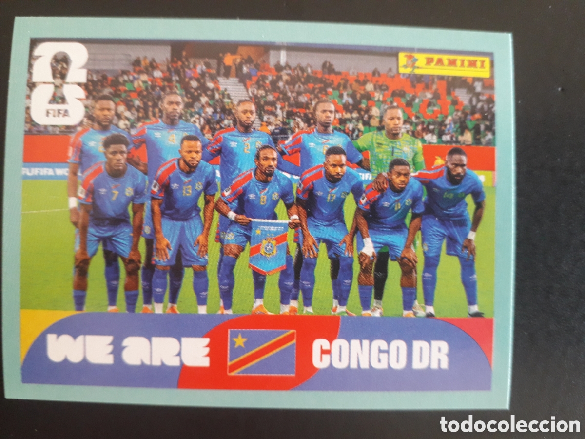 Cromos de f&uacute;tbol: EQUIPO CONGO COD 13 MUNDIAL F&Uacute;TBOL 2026 FIFA WORLD CUP PANINI SIN PEGAR PEDIDO M&Iacute;NIMO 3&euro;