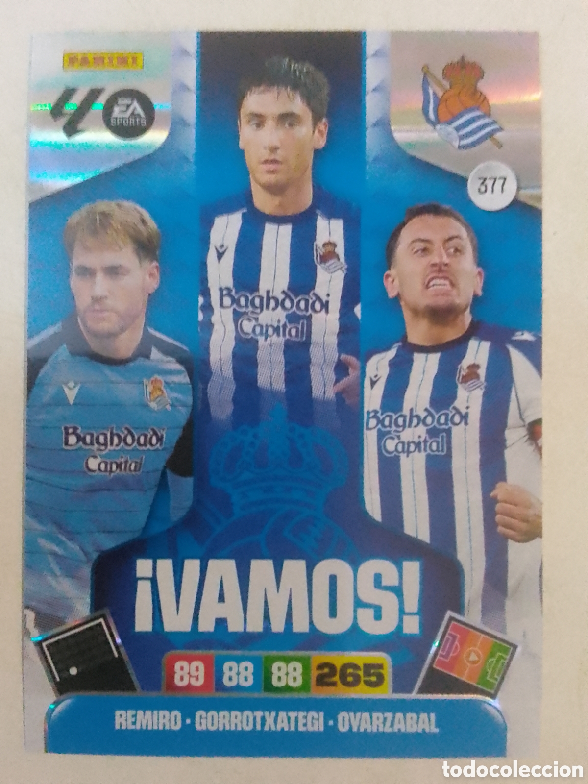 Cromos de f&uacute;tbol: Adrenalyn XL 2025-26 n&deg; 377 Real Sociedad &iexcl; Vamos !