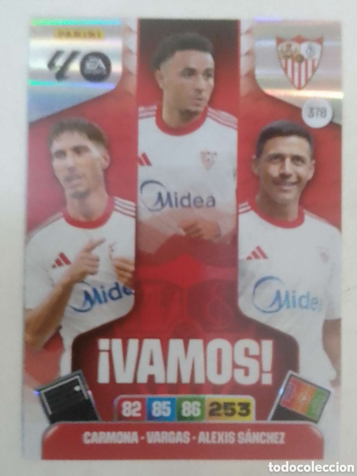 Cromos de f&uacute;tbol: Adrenalyn XL 2025-26 n&deg; 378 Sevilla &iexcl; VAMOS !