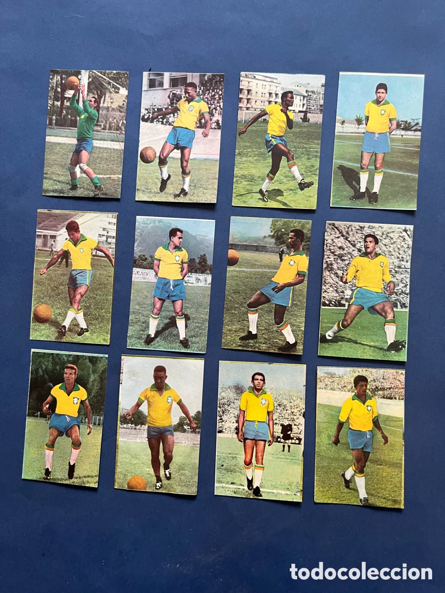 Cromos de f&uacute;tbol: Brasil Campe&oacute;n Mundial de Chile 1962 ( 16 cromos recuperados)