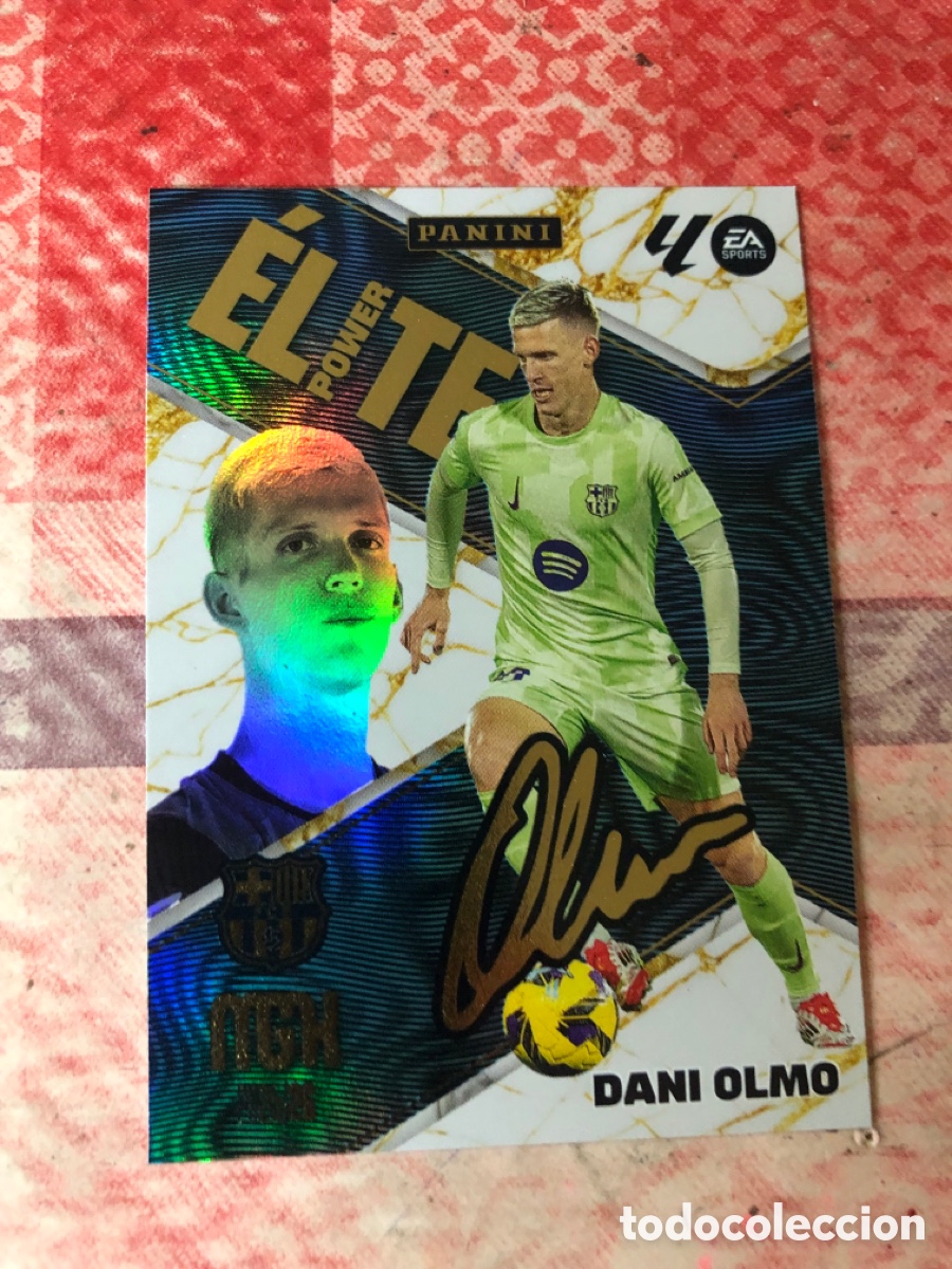 Football Stickers: Dani Olmo elite power n&uacute;mero P4 Del Barcelona megacracks 25-26 2025-2026