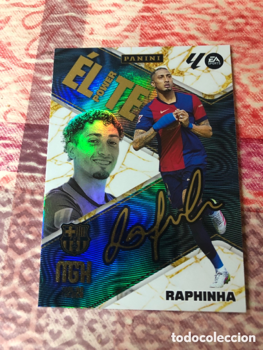 Cromos de f&uacute;tbol: P16 P 16 paralela power elite RAPHINHA BARCELONA BRASIL MEGACRACKS 2025 2026 25 26 CROMOS TOPPS