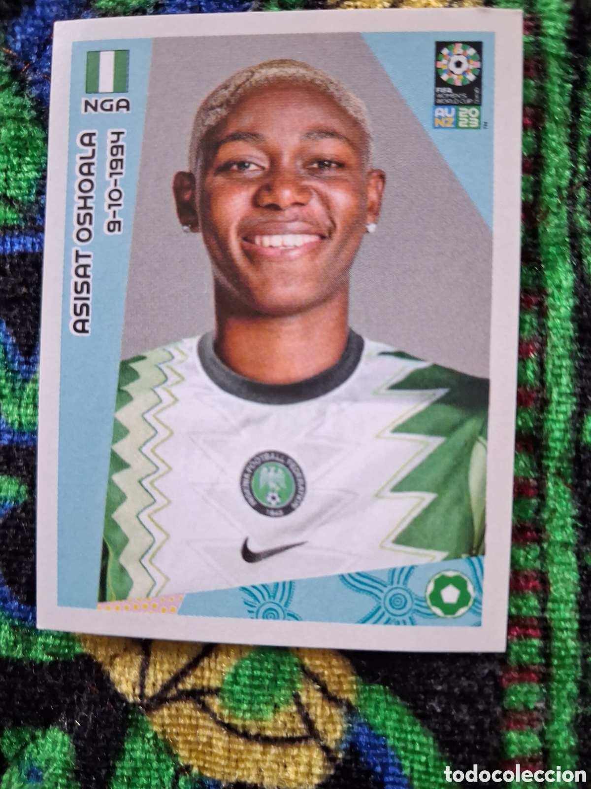 Cromos de f&uacute;tbol: MUNDIAL AU NZ FEMENINO 2023 WOMEN'S WORLD ALBUM PANINI LIGA N 123 NIGERIA ASISAT OSHOALA