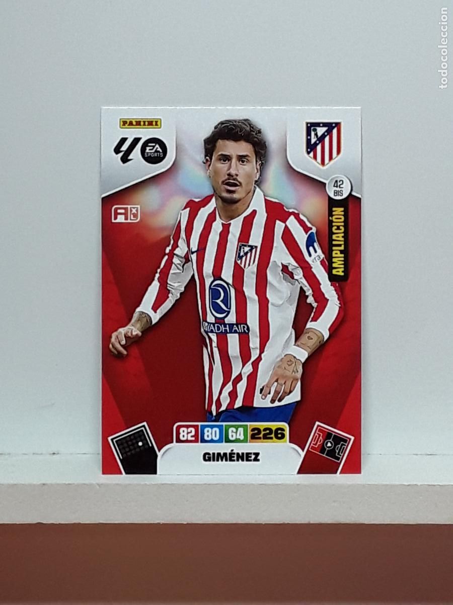 Cromos de f&uacute;tbol: ADRENALYN 2025 2026 25 26 ALBUM PANINI LIGA N 42BIS 42 BIS ATLETICO MADRID LIMITADA GIMENEZ
