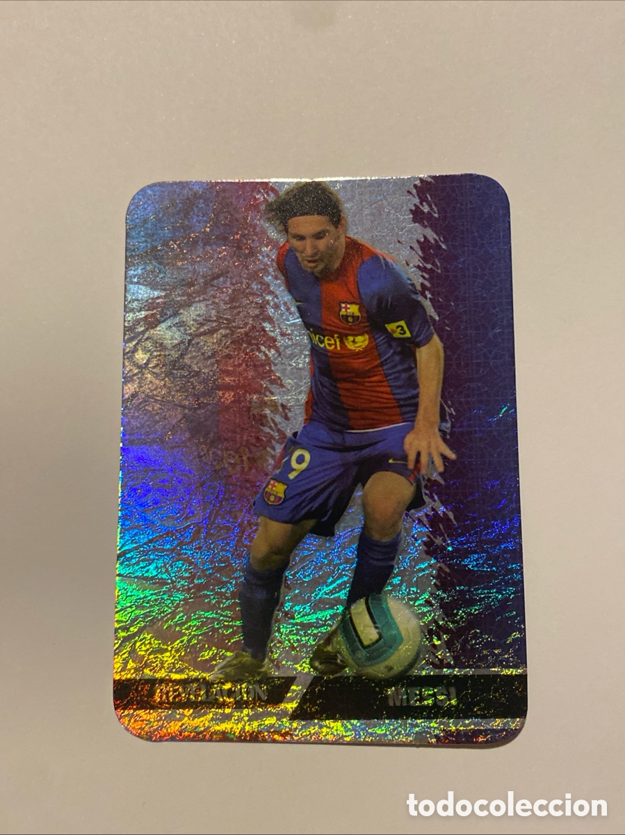 Cromos de f&uacute;tbol: Cromo Messi fichas de la liga 2008 revelacion barcelona