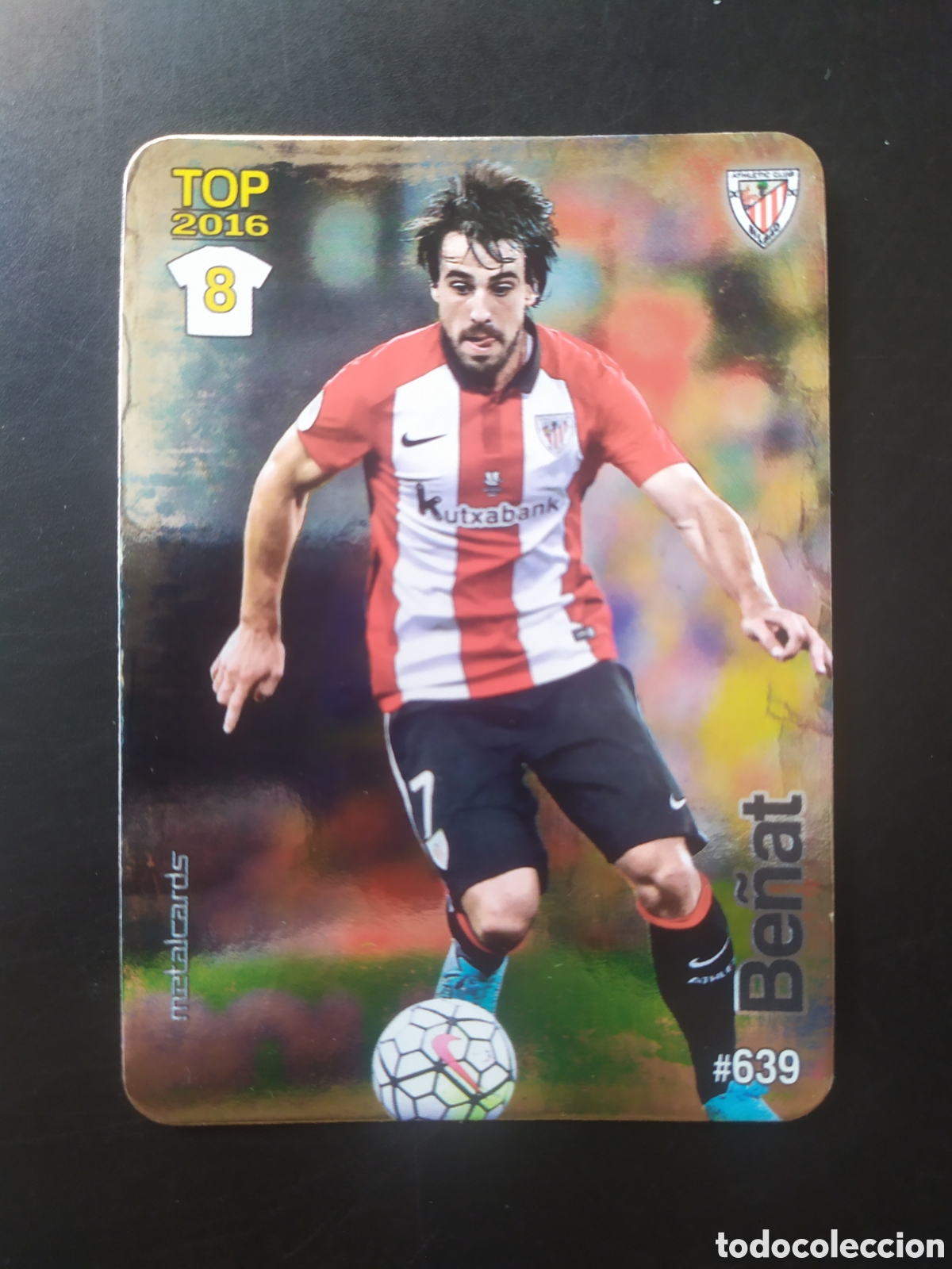 Cromos de f&uacute;tbol: Mundicromo fichas Liga 2015 2016 15 16 Be&ntilde;at brillo dorado n&deg; 639 Athletic Bilbao
