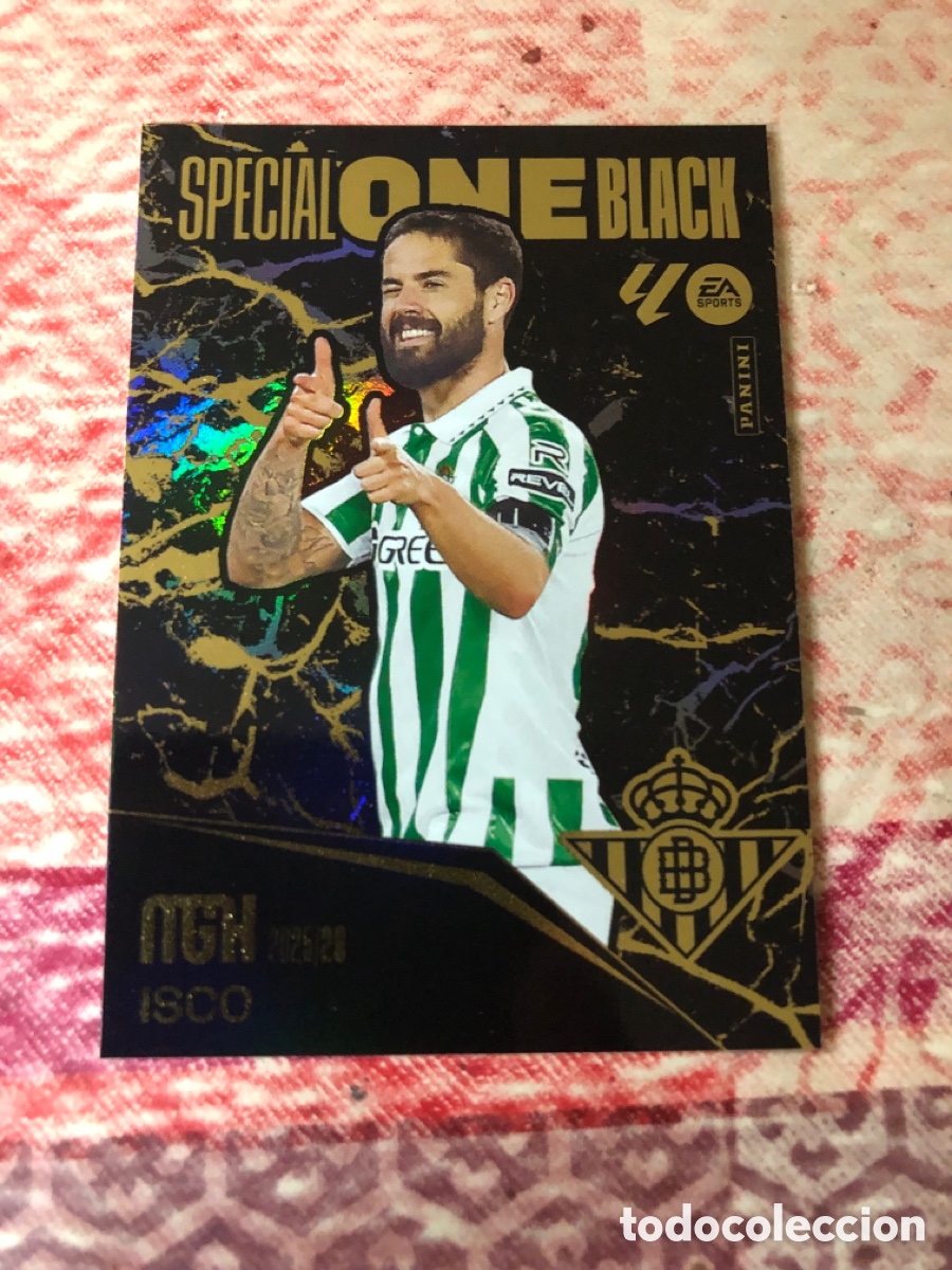 Cromos de f&uacute;tbol: ISCO BETIS SPECIAL ONE BLACK MEGACRACKS LIGA 2025/2026 25 26 PANINI