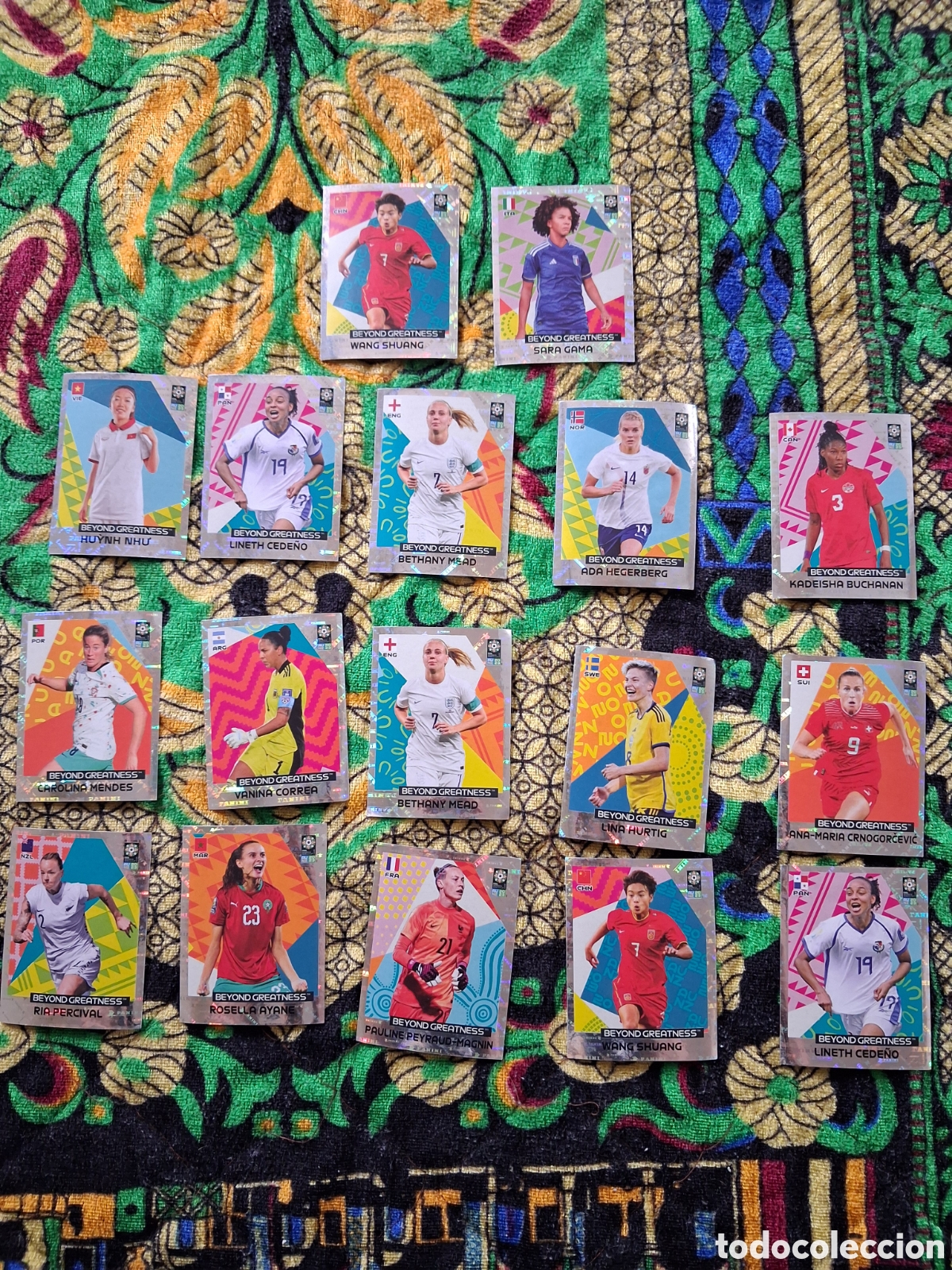 Cromos de f&uacute;tbol: Lote 16 Cromos Beyond Greatness - Mundial Femenino 2023 Panini