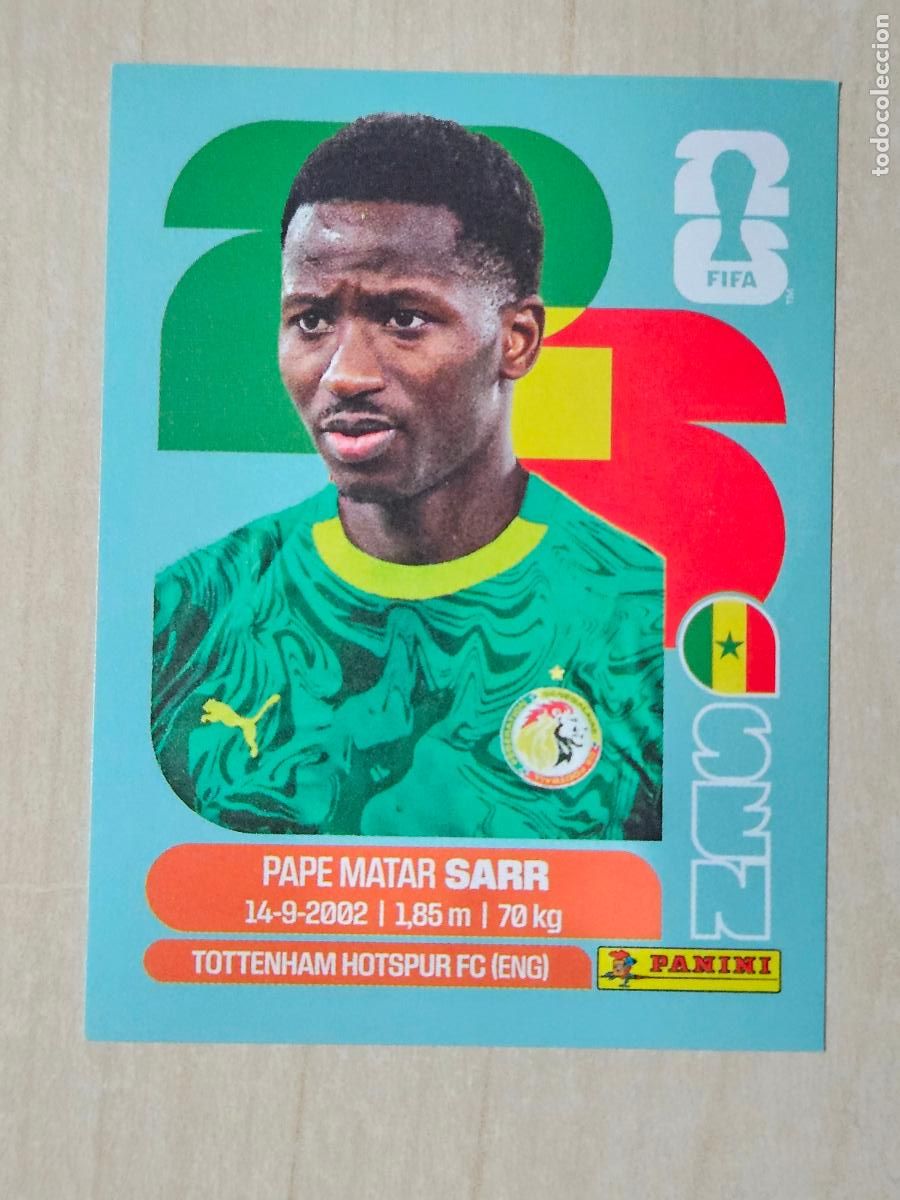 Fu&szlig;ball-Sticker: CROMO SEN10 SEN 10 PAPE SARR SENEGAL - MUNDIAL FIFA WORLD CUP 2026 STICKER PANINI SIN PEGAR