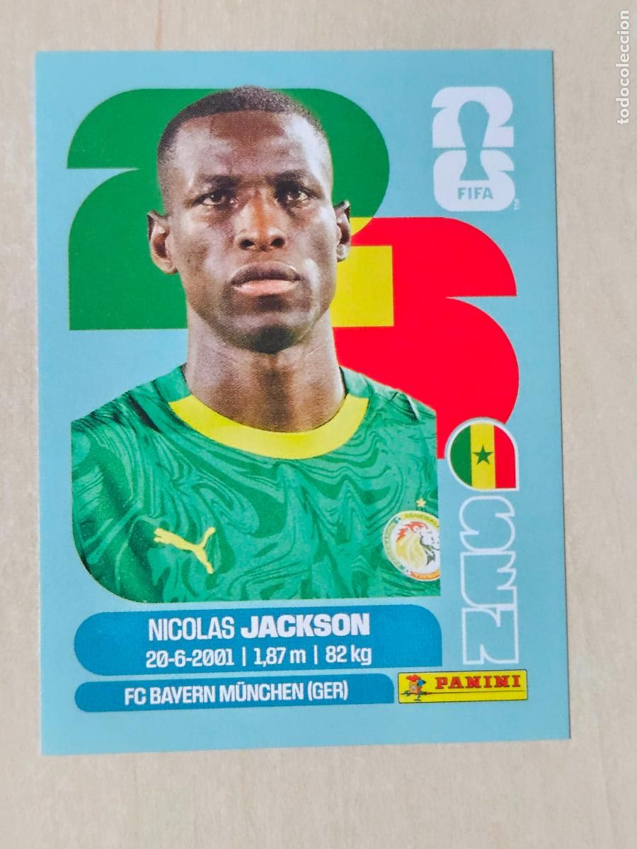 Cromos de f&uacute;tbol: CROMO SEN19 SEN 19 NICOLAS JACKSON SENEGAL - MUNDIAL FIFA WORLD CUP 2026 STICKER PANINI SIN PEGAR