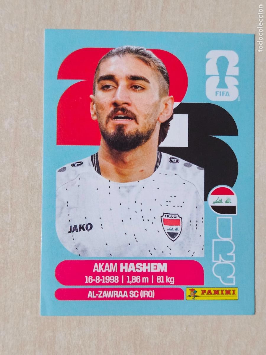 Cromos de f&uacute;tbol: CROMO IRQ5 IRQ 5 AKAM HASHEM IRAK - MUNDIAL FIFA WORLD CUP 2026 STICKER PANINI SIN PEGAR