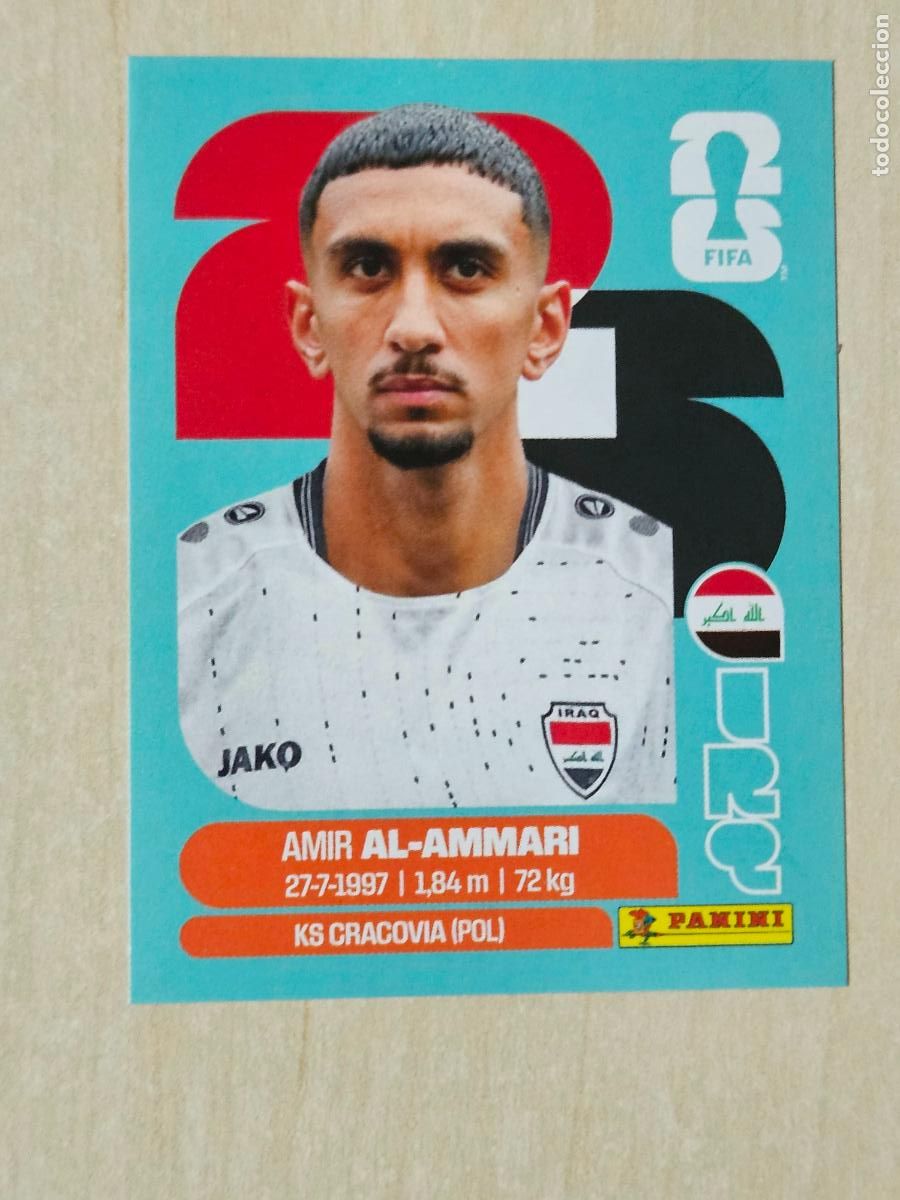 Cromos de f&uacute;tbol: CROMO IRQ10 IRQ 10 AMIR AL-AMMARI IRAK - MUNDIAL FIFA WORLD CUP 2026 STICKER PANINI SIN PEGAR