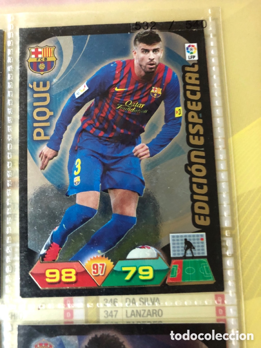 Cromos de f&uacute;tbol: L2 PIQUE F. C. BARCELONA EDICION ESPECIAL PANINI ADRENALYN XL LIGA 2011/2012 11 12