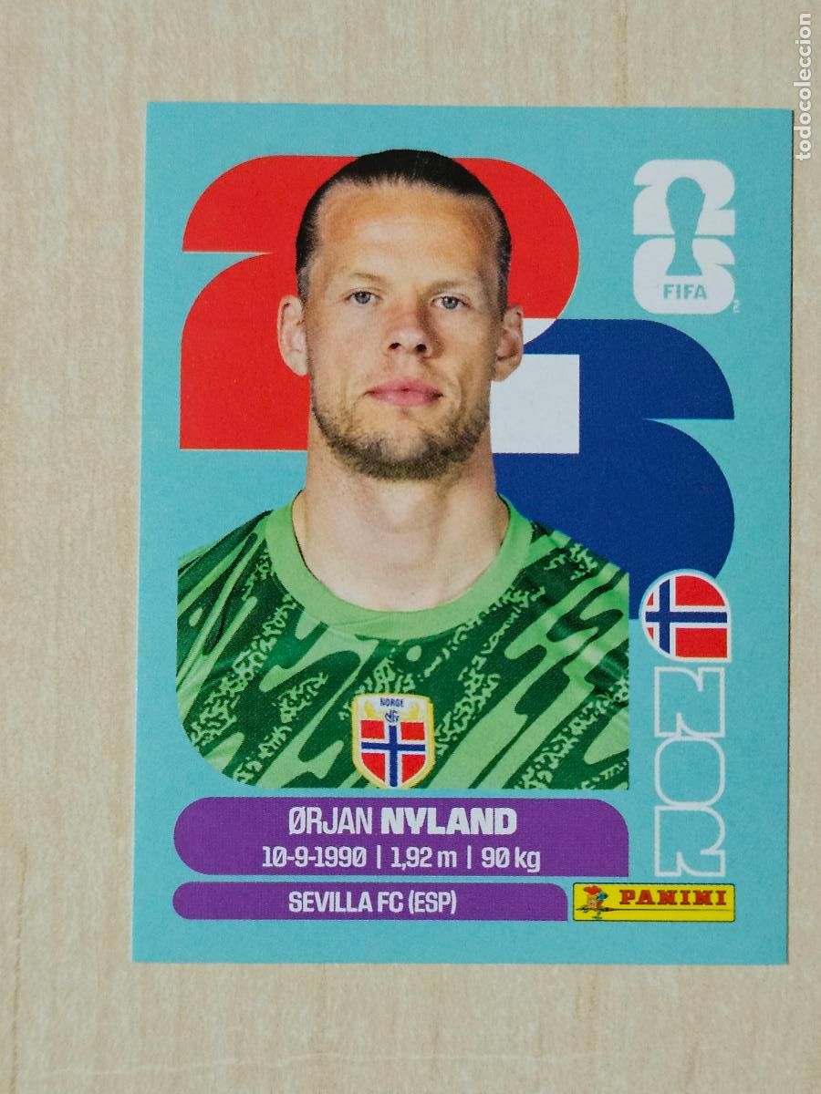 Cromos de f&uacute;tbol: CROMO NOR2 NOR 2 ORJAN NYLAND NORUEGA - MUNDIAL FIFA WORLD CUP 2026 STICKER PANINI SIN PEGAR