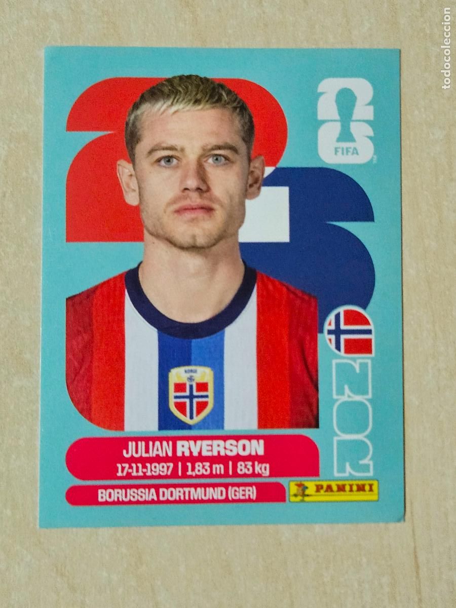 Cromos de f&uacute;tbol: CROMO NOR3 NOR 3 JULIAN RYVERSON NORUEGA - MUNDIAL FIFA WORLD CUP 2026 STICKER PANINI SIN PEGAR