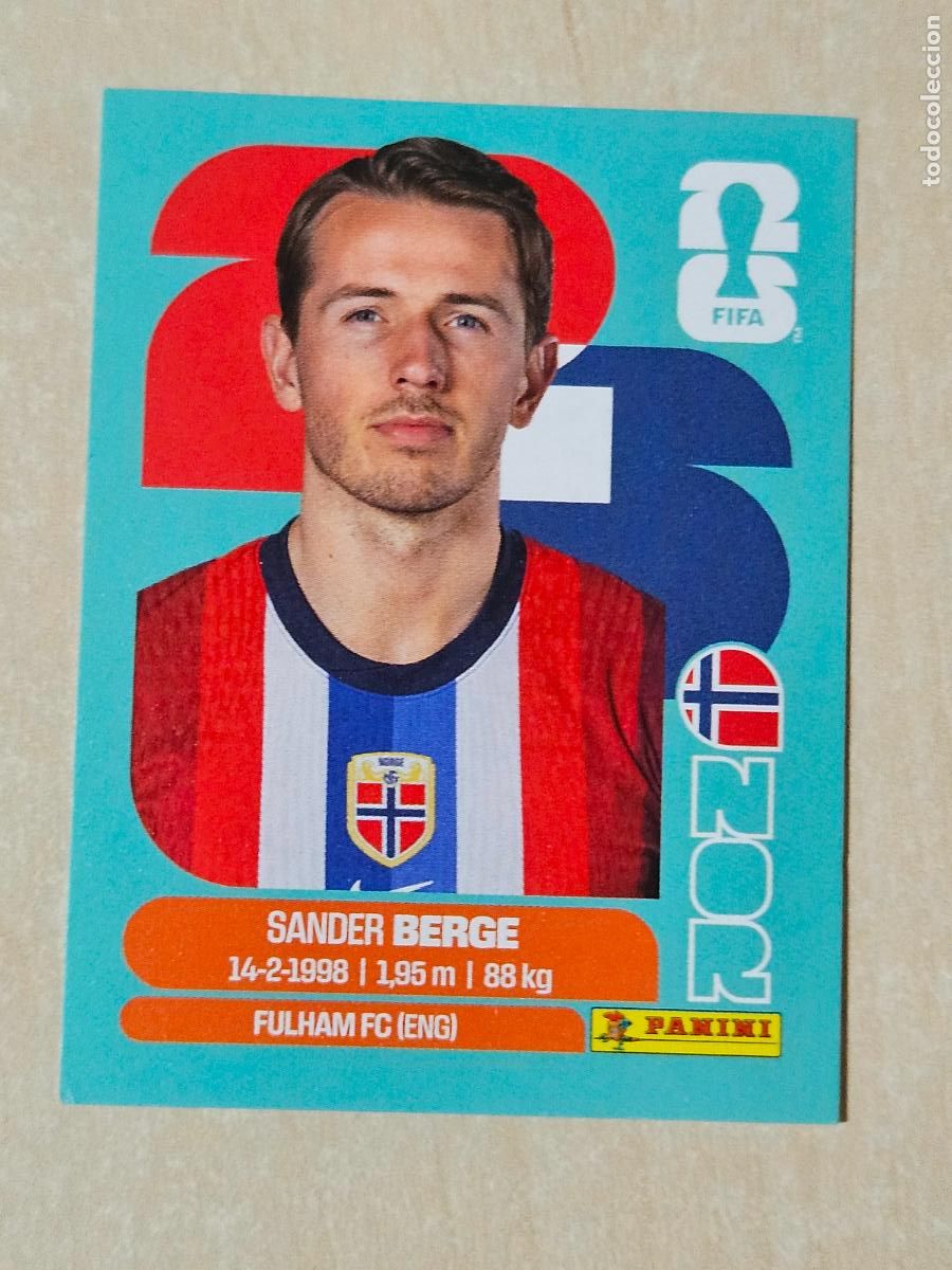 Cromos de f&uacute;tbol: CROMO NOR11 NOR 11 SANDER BERGE NORUEGA - MUNDIAL FIFA WORLD CUP 2026 STICKER PANINI SIN PEGAR