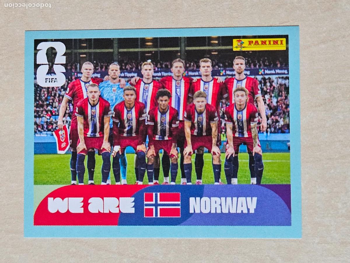 Cromos de f&uacute;tbol: CROMO NOR13 NOR 13 ALINEACION - NORUEGA MUNDIAL FIFA WORLD CUP 2026 STICKER PANINI SIN PEGAR