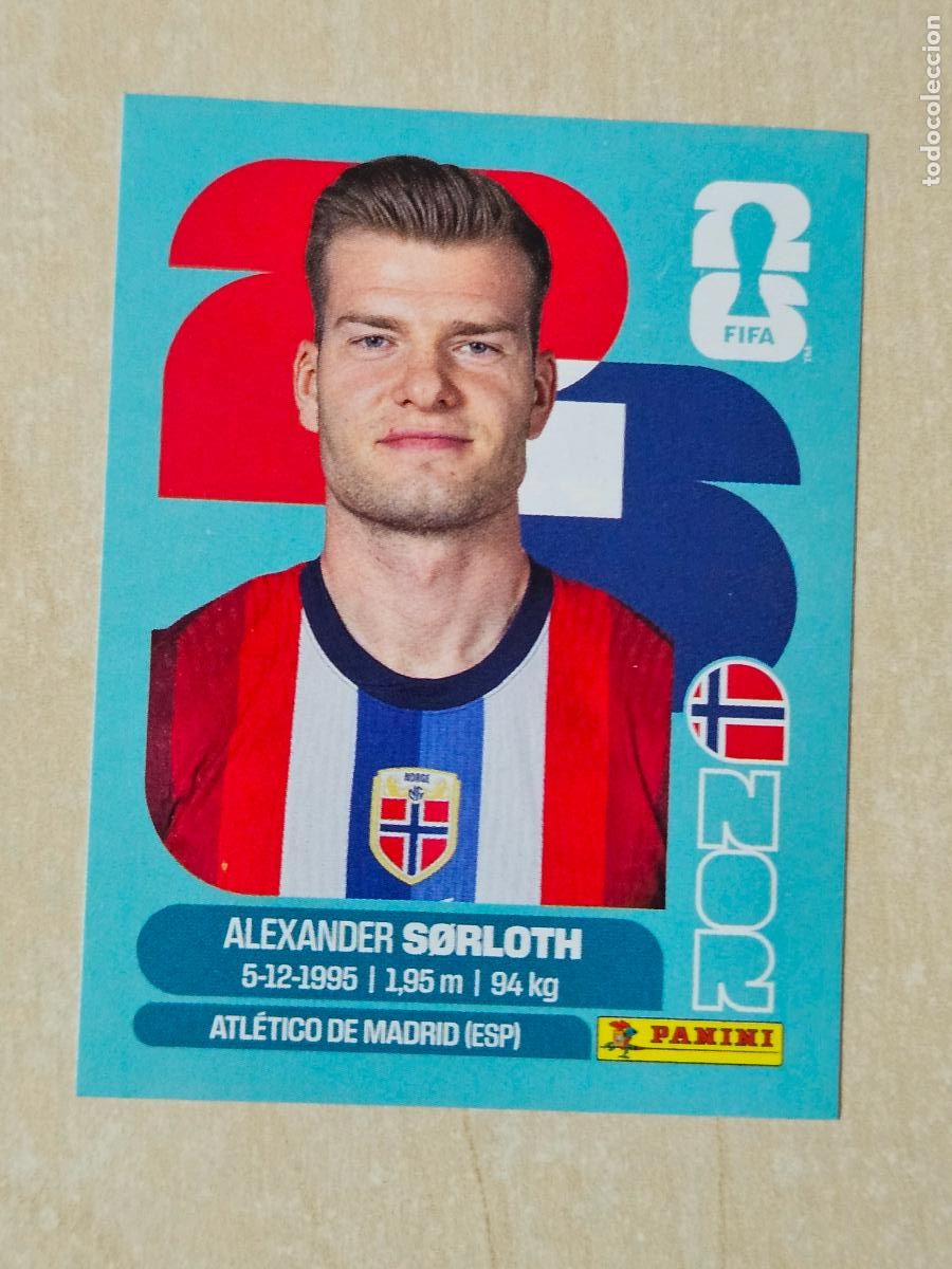 Cromos de f&uacute;tbol: CROMO NOR16 NOR 16 ALEXANDER SORLOTH - NORUEGA MUNDIAL FIFA WORLD CUP 2026 STICKER PANINI SIN PEGAR
