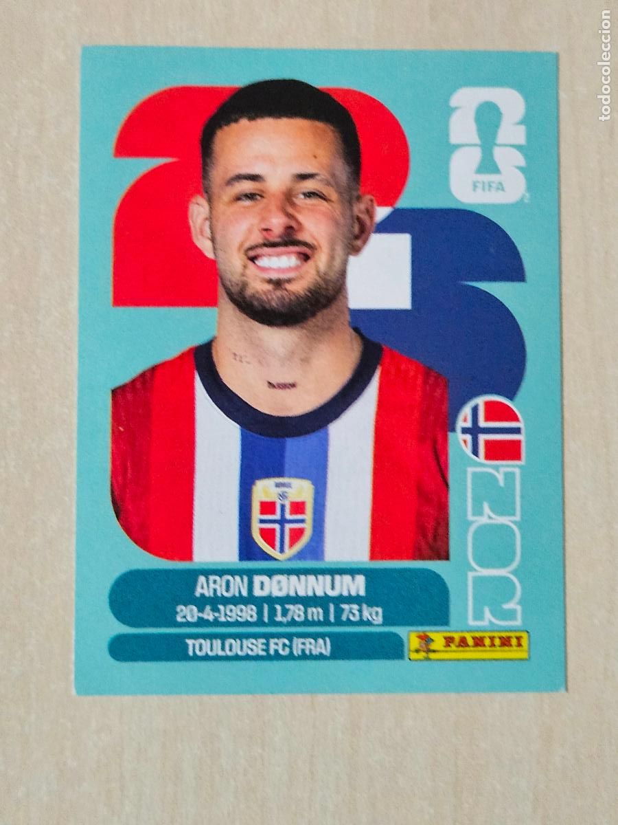 Cromos de f&uacute;tbol: CROMO NOR17 NOR 17 ARON DONNUM - NORUEGA MUNDIAL FIFA WORLD CUP 2026 STICKER PANINI SIN PEGAR